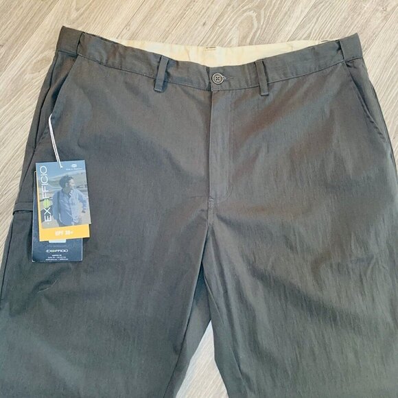 Exfficio Men’s Pants UPF30+ Kiawah Regular Size 42 Pebble Dark Green Outdoor NEW - Picture 2 of 16